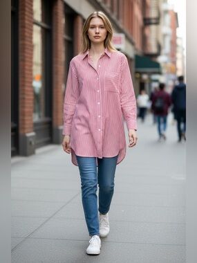 TWP oversized striped shirt dress long sleeve size small